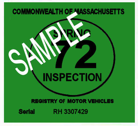 Modal Additional Images for 1972 Massachusetts SPRING INSPECTION Sticker